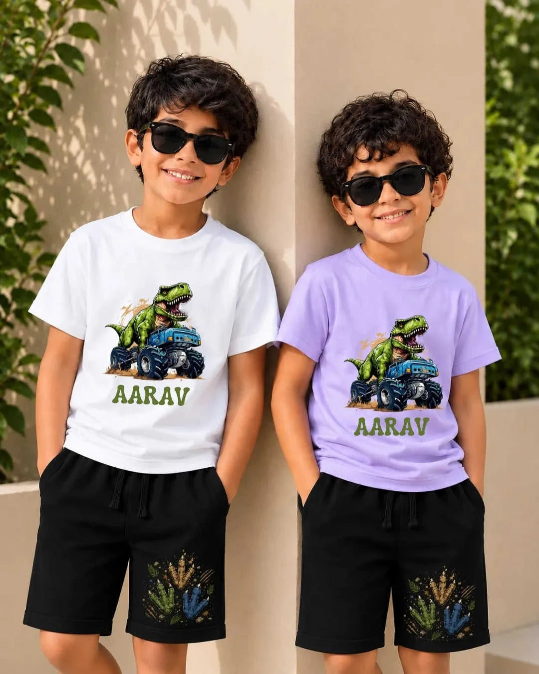 Dinosaur Custom Kid's Co-ord Set Swiftsoul