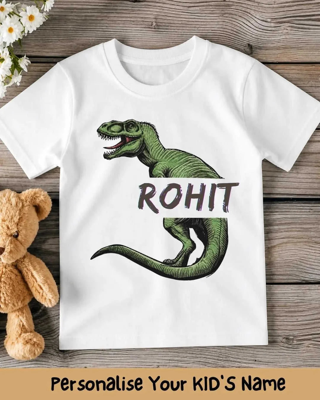 Dinosaur Custom Kid's Cotton Tee Swiftsoul 