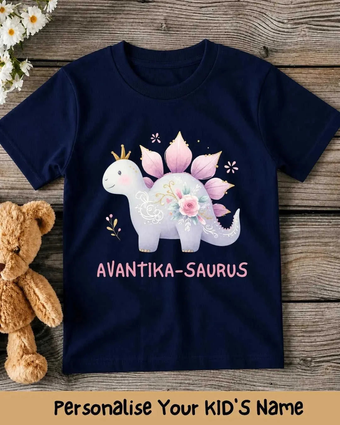 Dinosaur Custom Kid's Cotton Tee Swiftsoul 