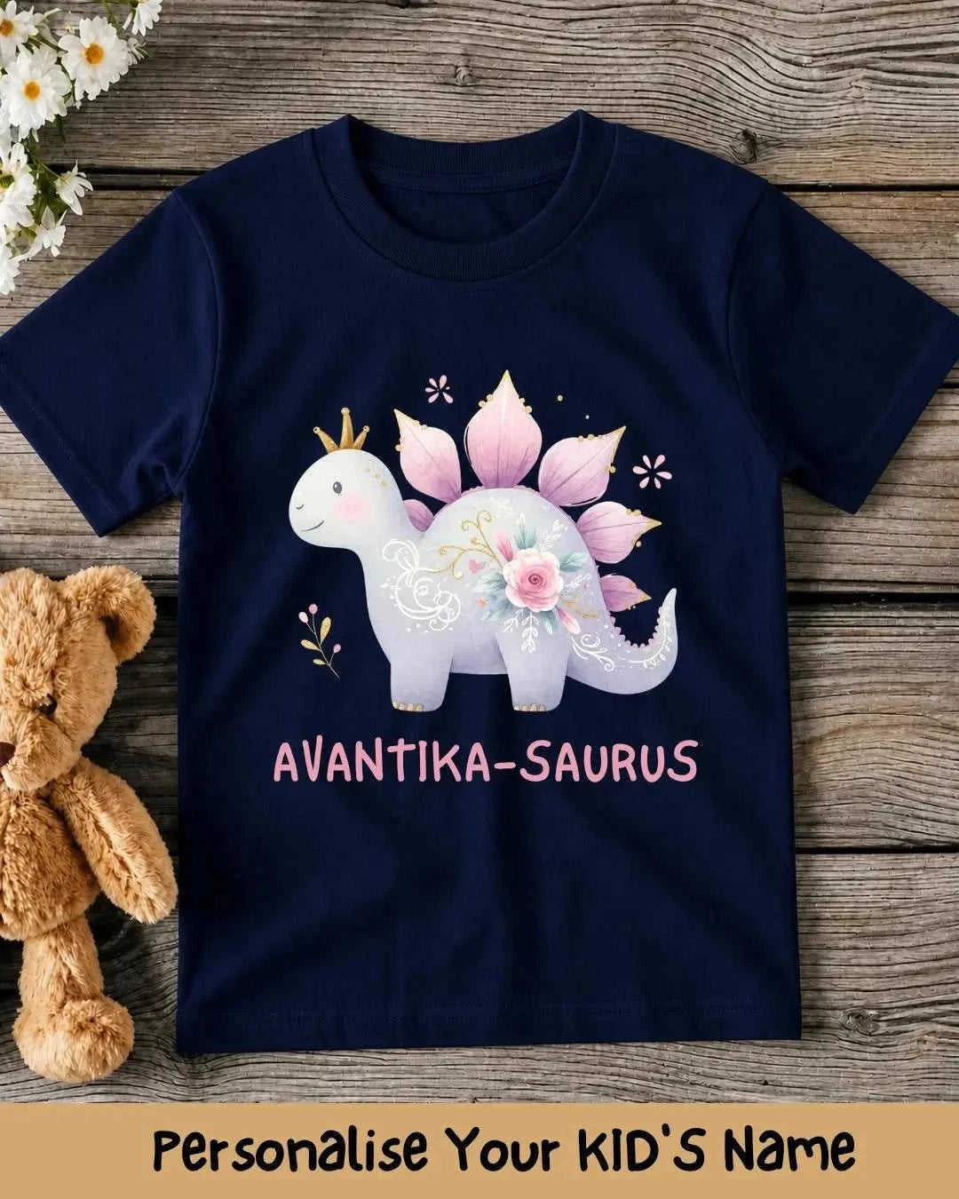 Dinosaur Custom Kid's Cotton Tee Swiftsoul