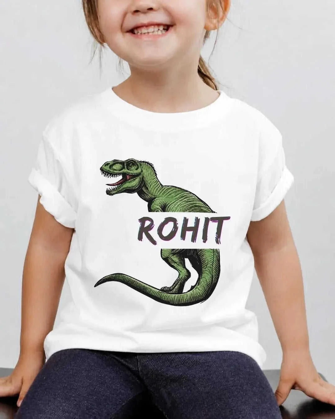 Dinosaur Custom Kid's Cotton Tee Swiftsoul