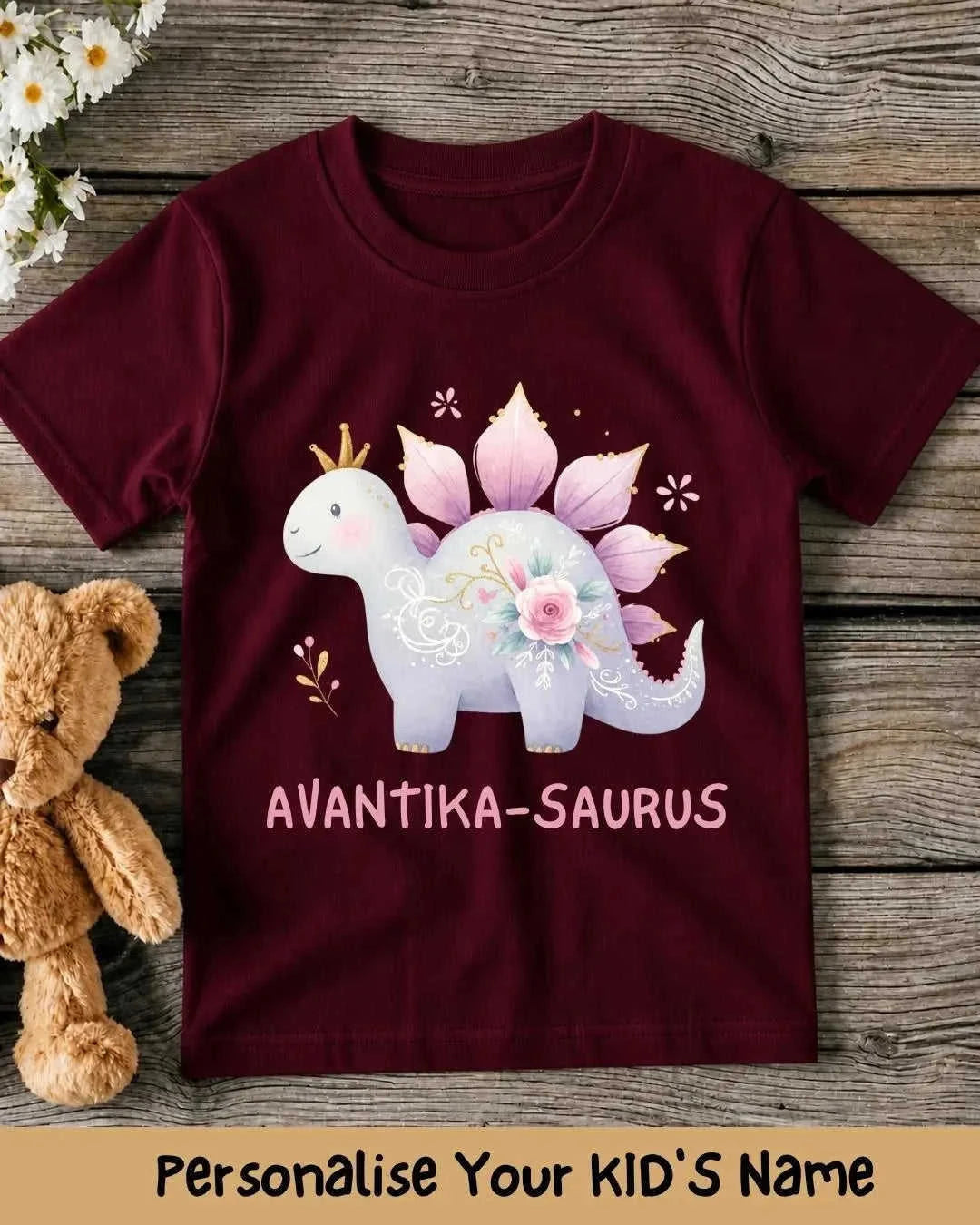 Dinosaur Custom Kid's Cotton Tee Swiftsoul