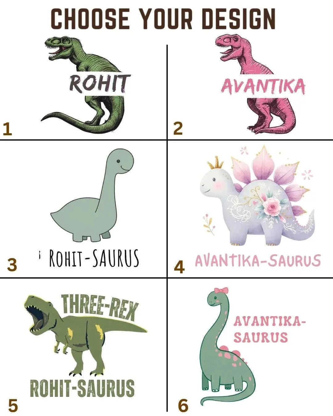 Dinosaur Custom Kid's Cotton Tee Swiftsoul