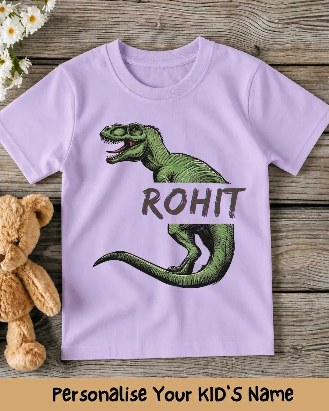 Dinosaur Custom Kid's Cotton Tee Swiftsoul 