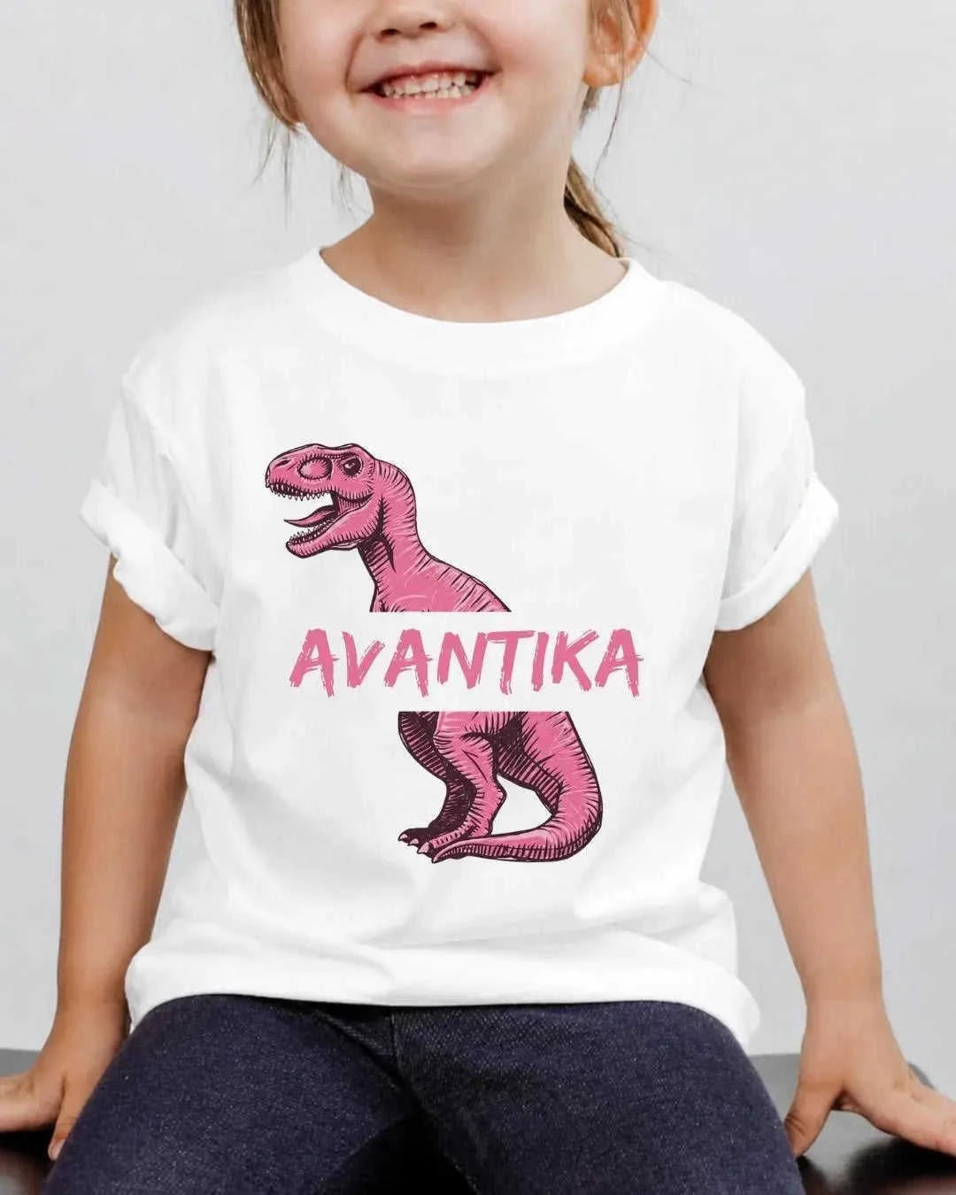 Dinosaur Custom Kid's Cotton Tee Swiftsoul