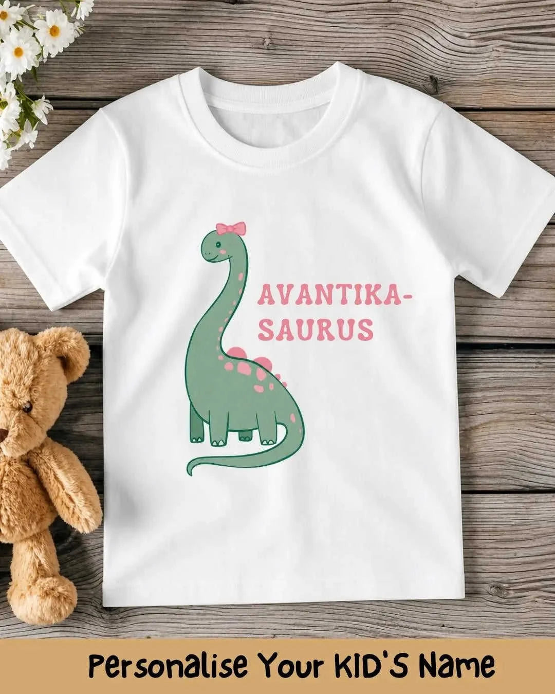 Dinosaur Custom Kid's Cotton Tee Swiftsoul 