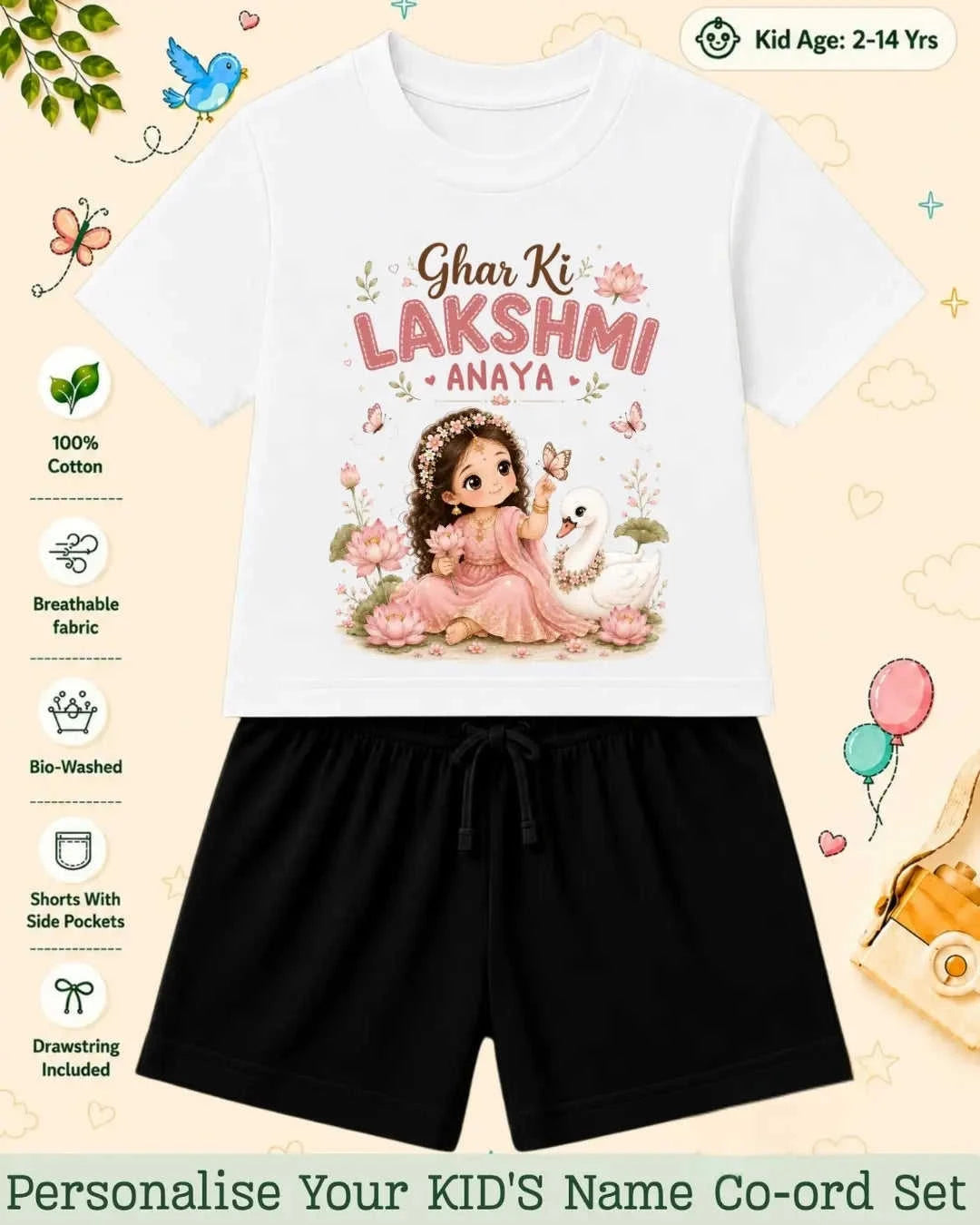 Divine Little One Custom Kid Co-ord Set Swiftsoul