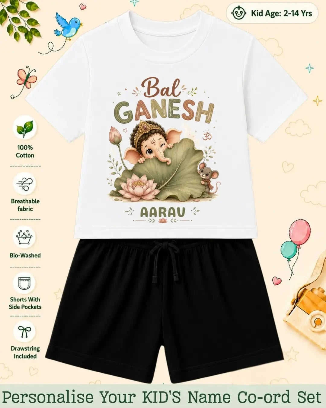 Divine Little One Custom Kid Co-ord Set Swiftsoul