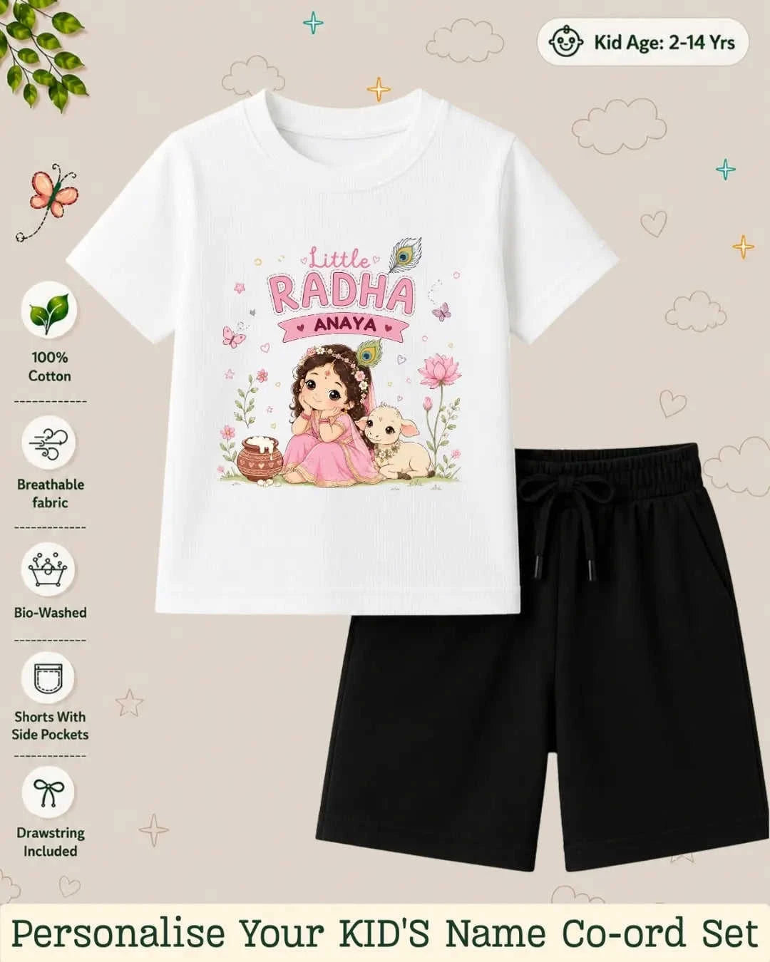 Divine Little One Custom Kid Co-ord Set Swiftsoul