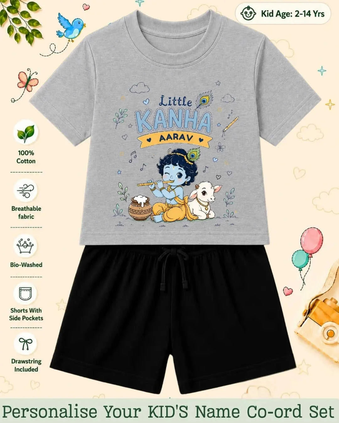 Divine Little One Custom Kid Co-ord Set Swiftsoul