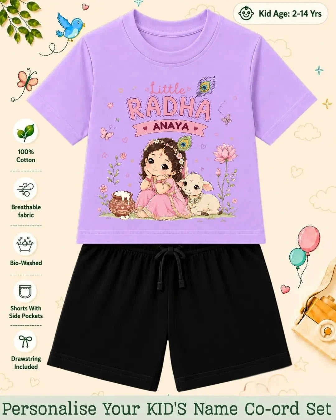 Divine Little One Custom Kid Co-ord Set Swiftsoul