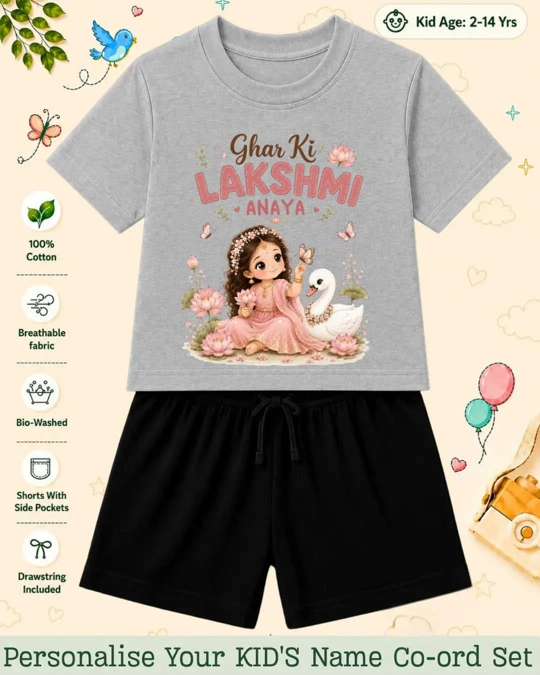 Divine Little One Custom Kid Co-ord Set Swiftsoul