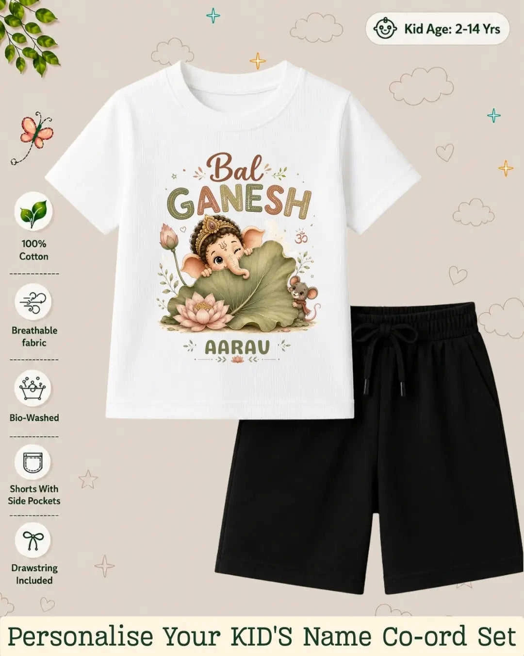 Divine Little One Custom Kid Co-ord Set Swiftsoul
