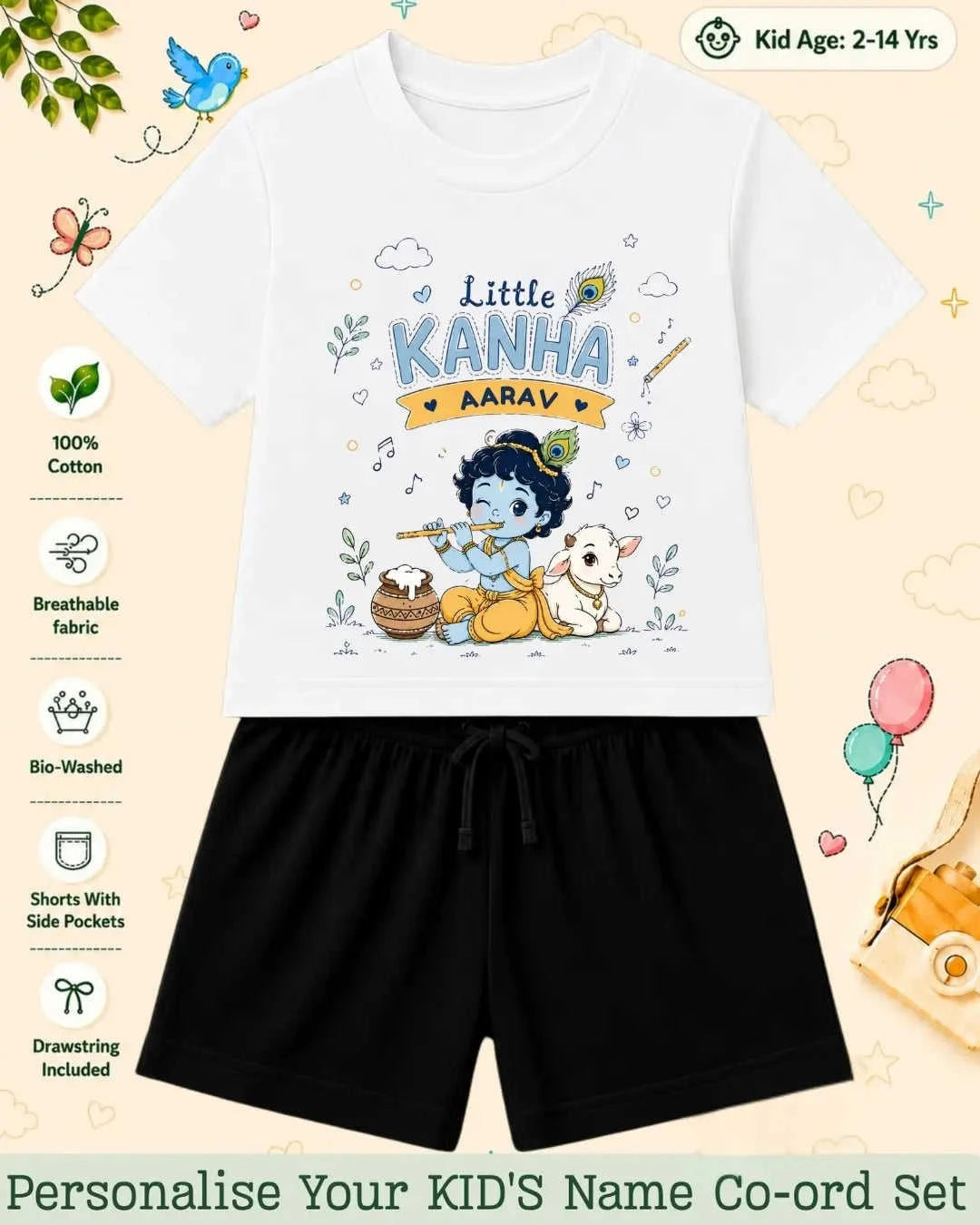 Divine Little One Custom Kid Co-ord Set Swiftsoul