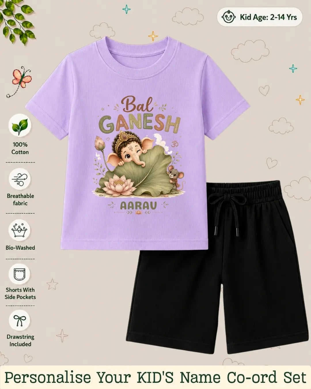 Divine Little One Custom Kid Co-ord Set Swiftsoul