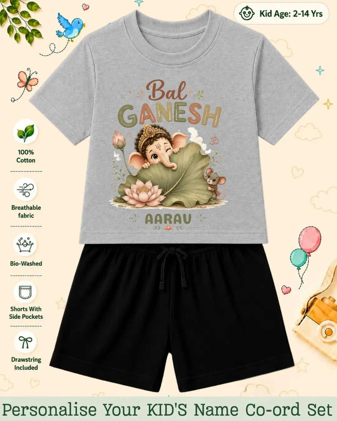 Divine Little One Custom Kid Co-ord Set Swiftsoul