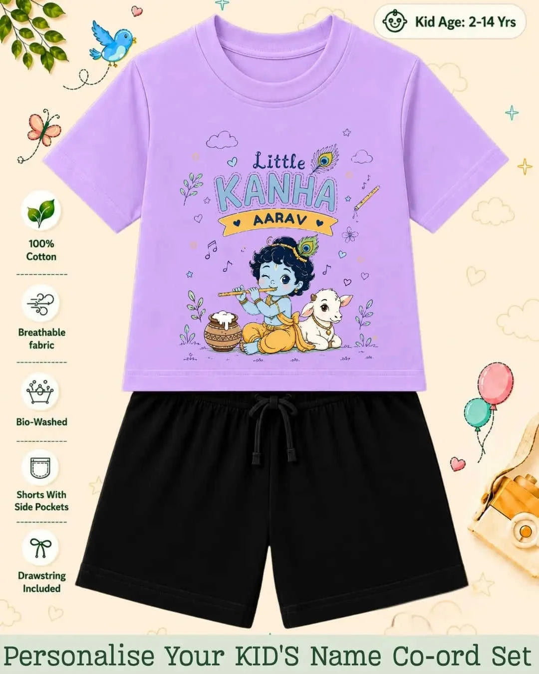 Divine Little One Custom Kid Co-ord Set Swiftsoul