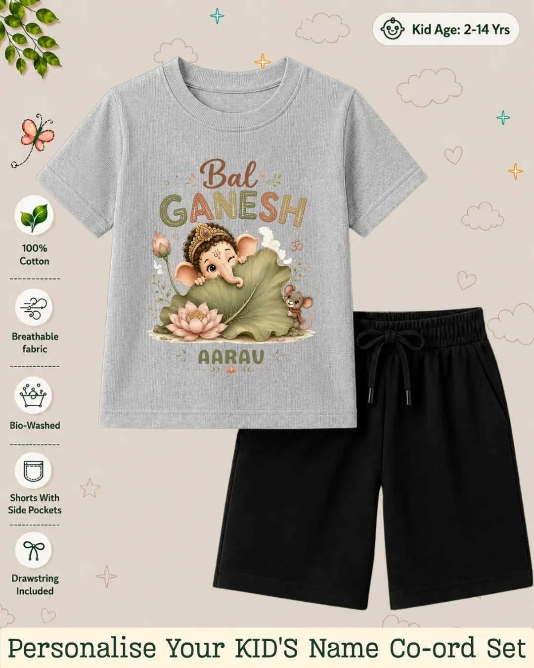 Divine Little One Custom Kid Co-ord Set Swiftsoul