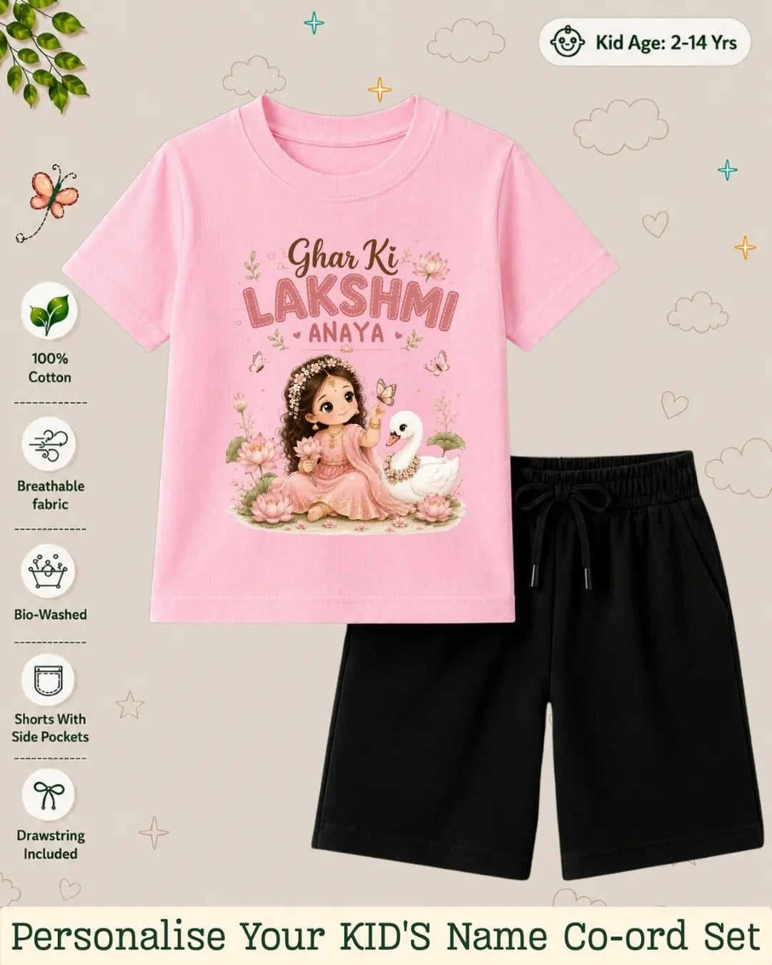 Divine Little One Custom Kid Co-ord Set Swiftsoul