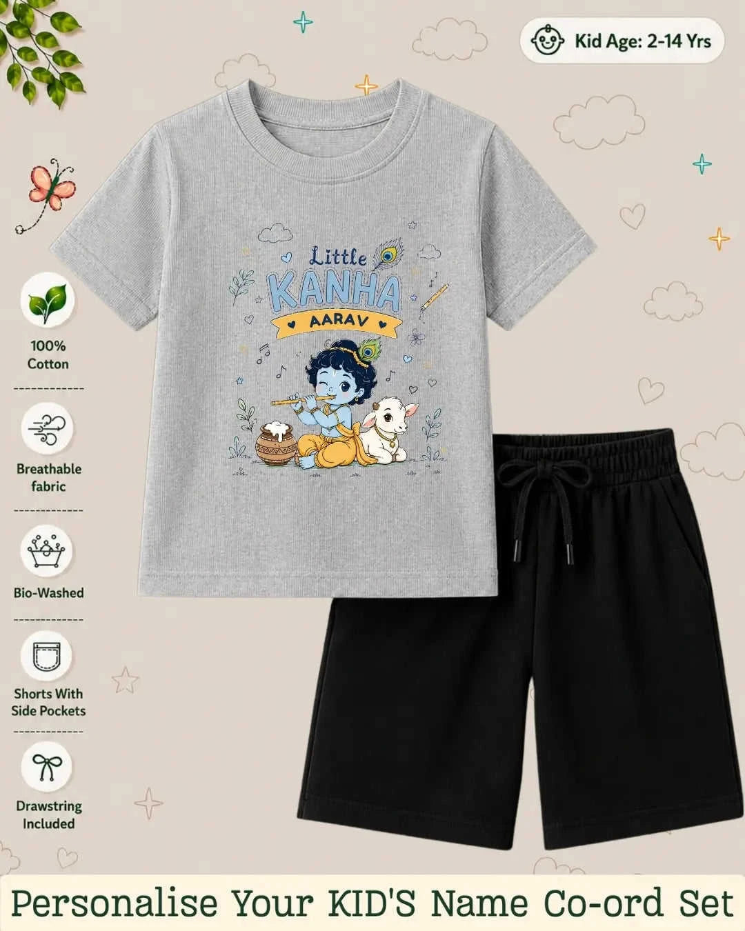 Divine Little One Custom Kid Co-ord Set Swiftsoul