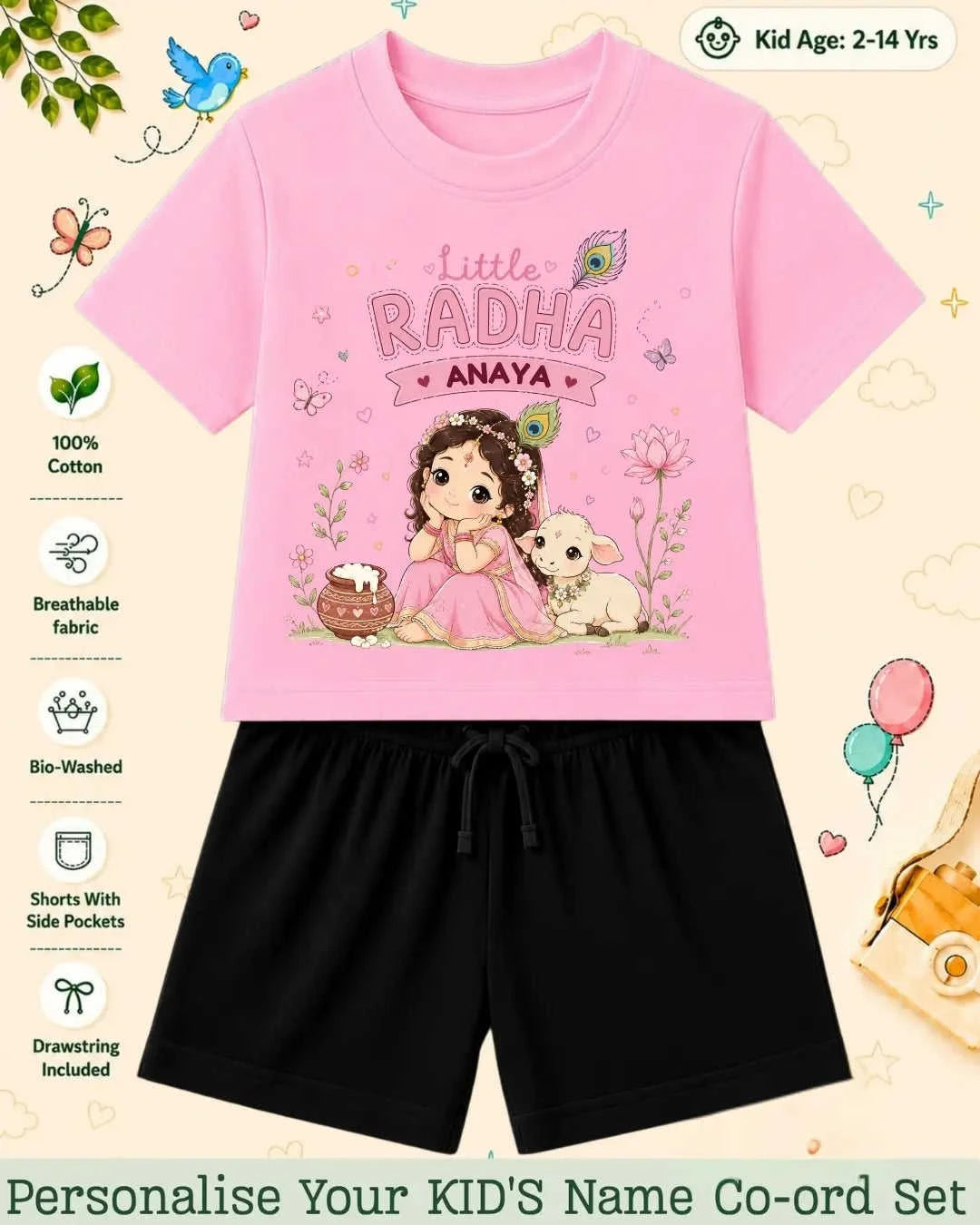 Divine Little One Custom Kid Co-ord Set Swiftsoul