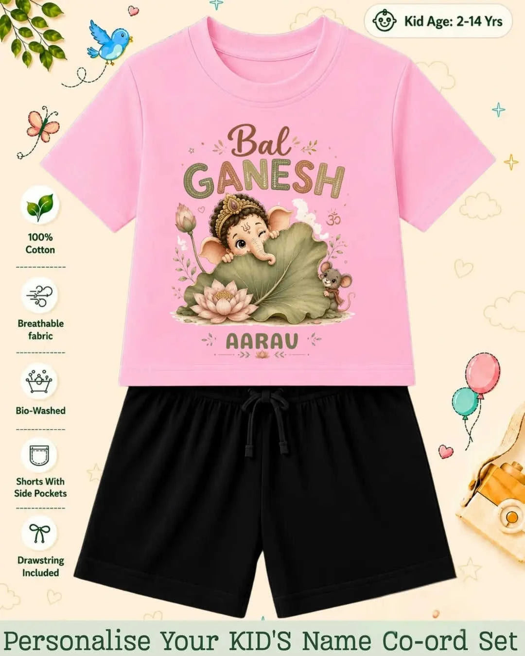 Divine Little One Custom Kid Co-ord Set Swiftsoul