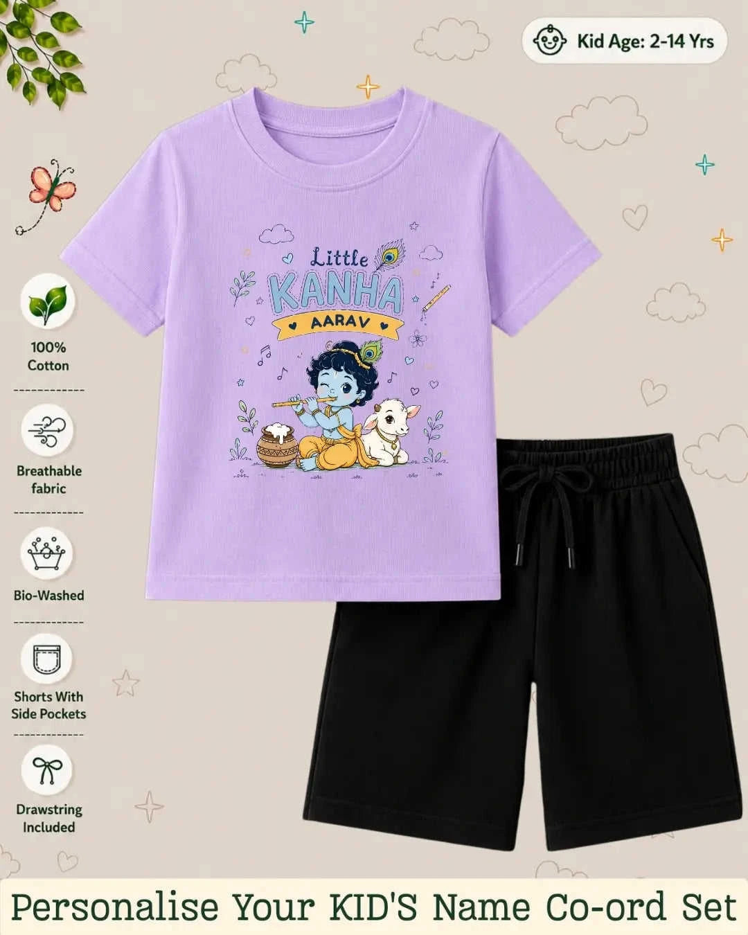 Divine Little One Custom Kid Co-ord Set Swiftsoul