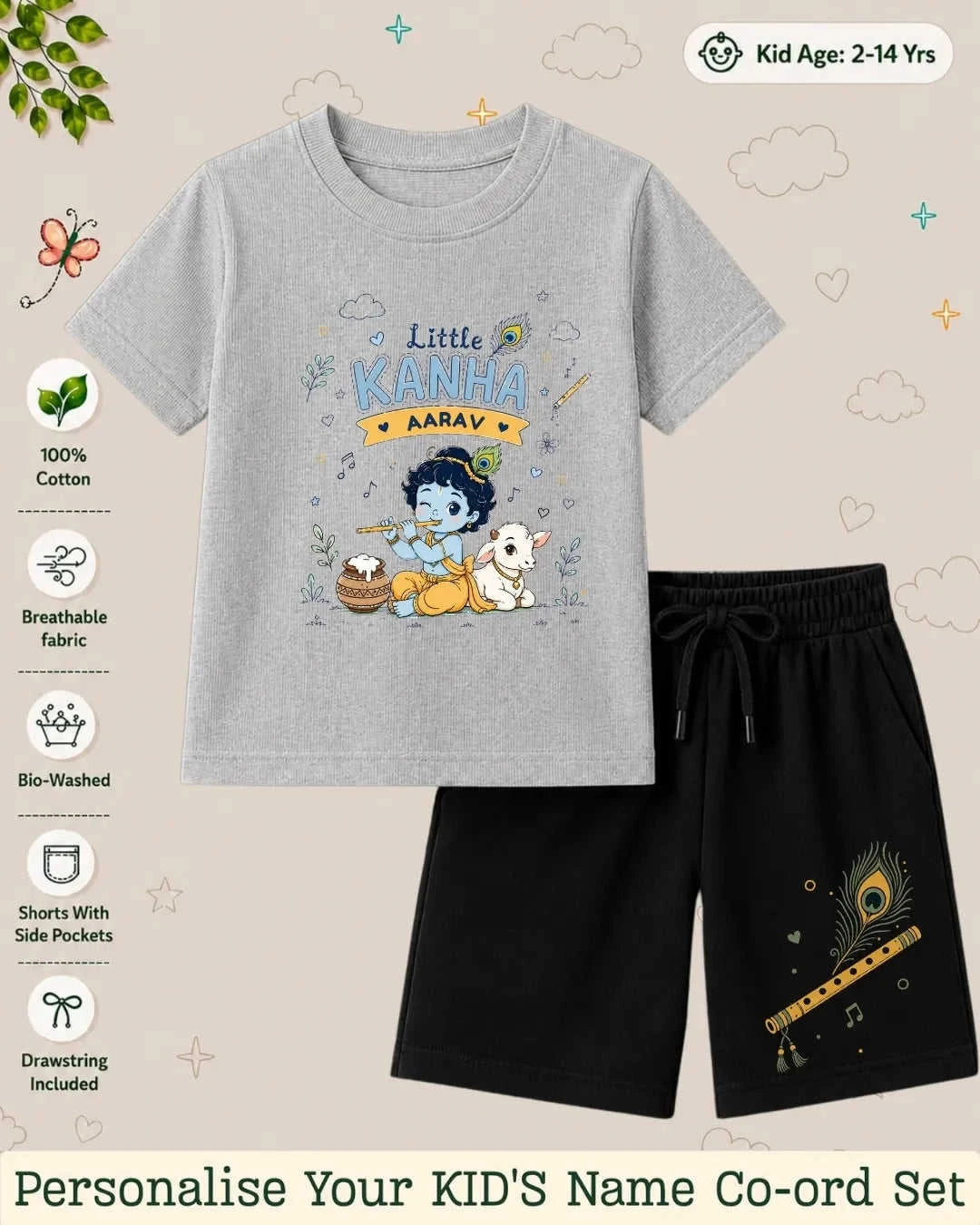 Divine Little One Custom Kid's Co-ord Set Swiftsoul
