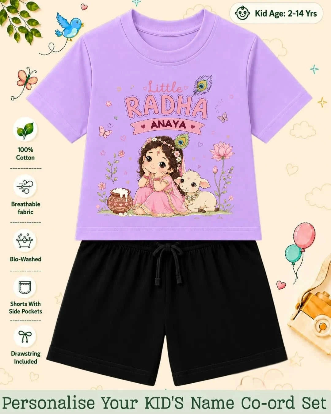 Divine Little One Custom Kid's Co-ord Set Swiftsoul