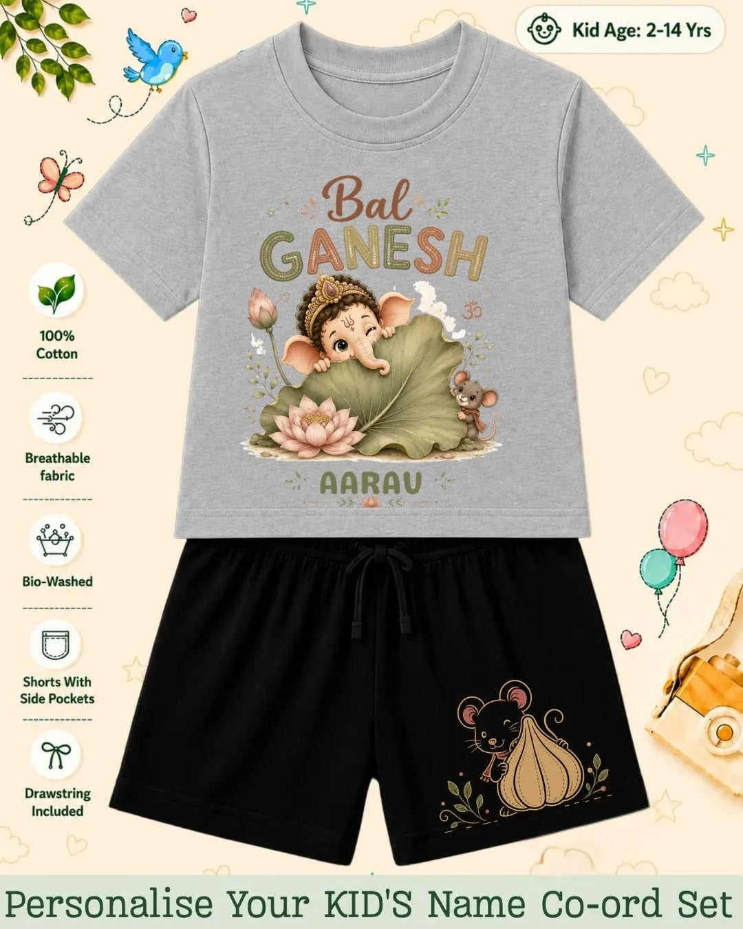 Divine Little One Custom Kid's Co-ord Set Swiftsoul