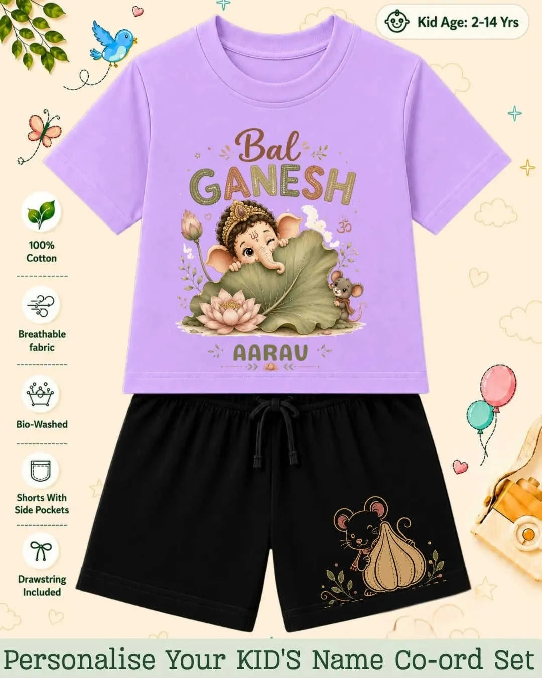 Divine Little One Custom Kid's Co-ord Set Swiftsoul