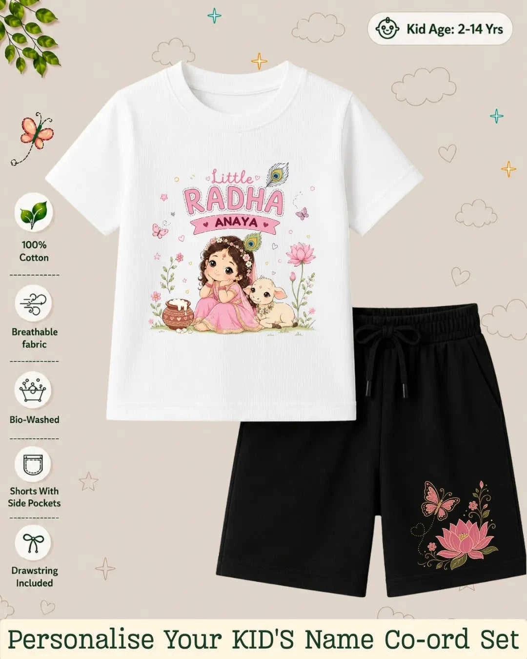 Divine Little One Custom Kid's Co-ord Set Swiftsoul
