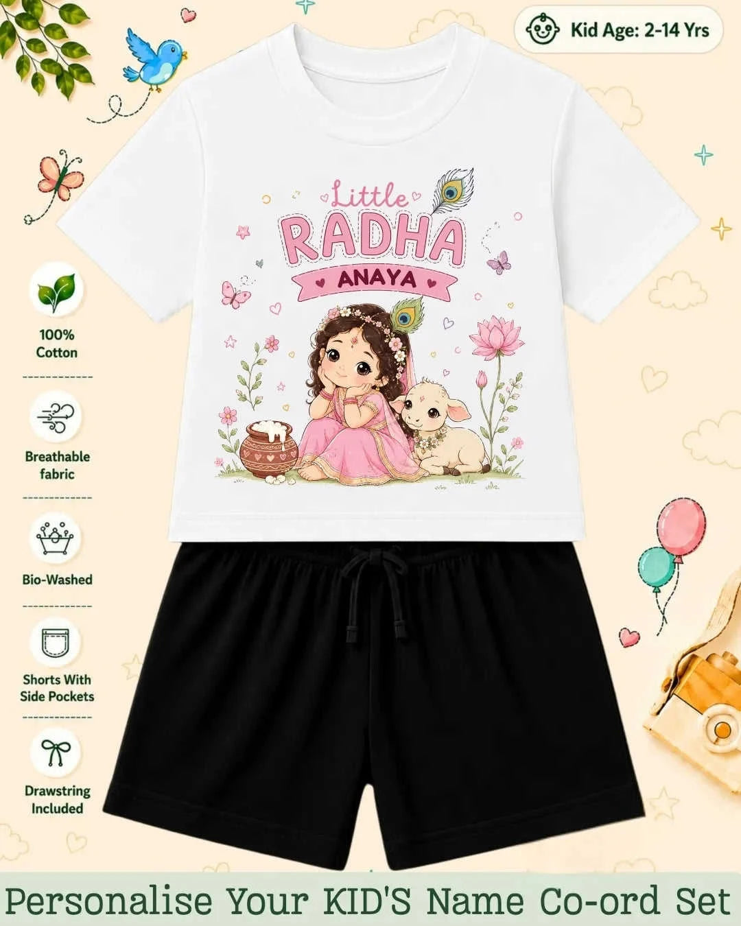 Divine Little One Custom Kid's Co-ord Set Swiftsoul