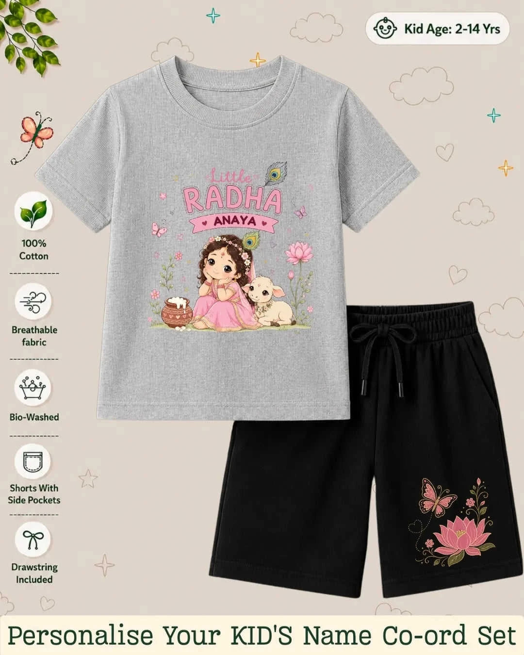 Divine Little One Custom Kid's Co-ord Set Swiftsoul