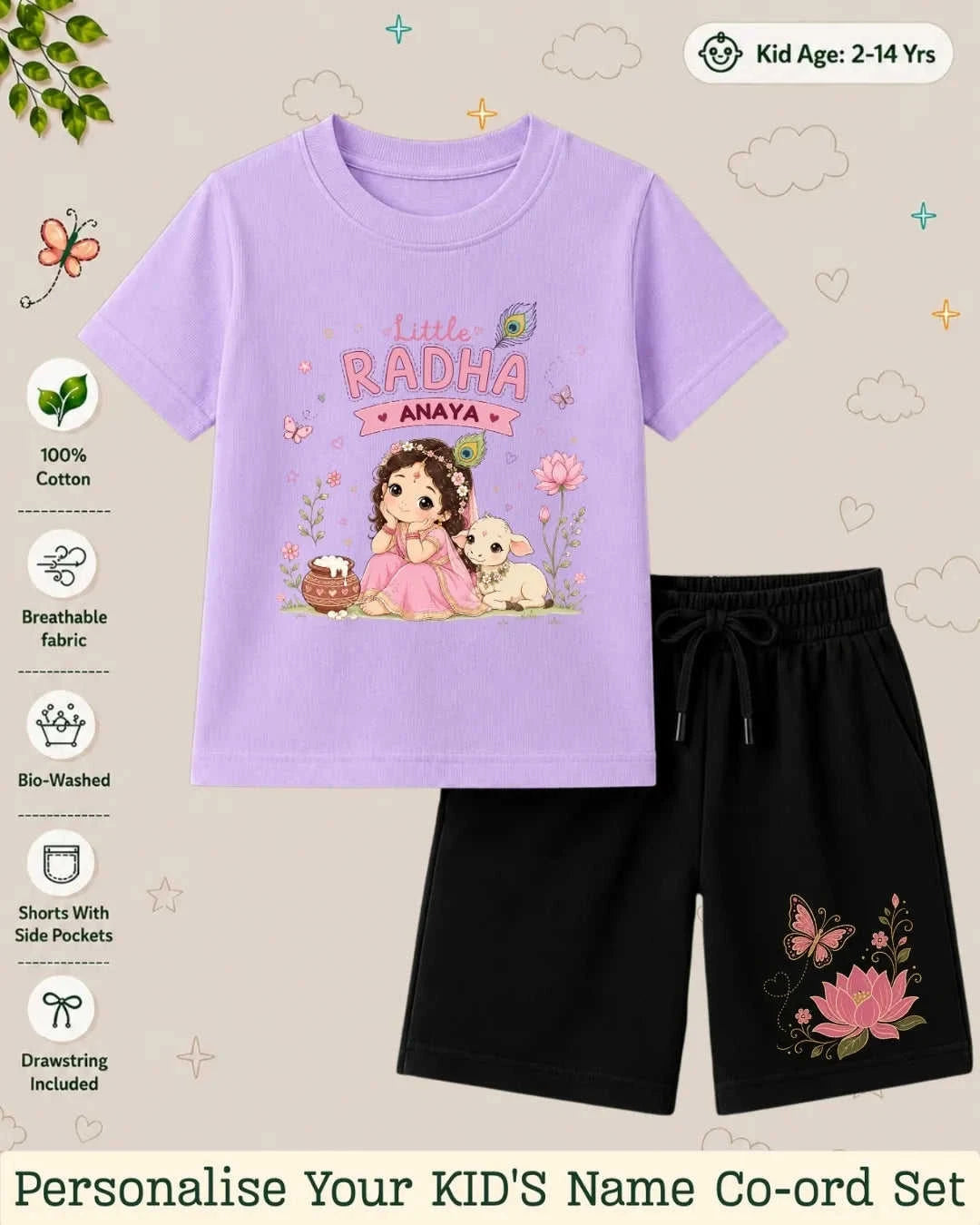 Divine Little One Custom Kid's Co-ord Set Swiftsoul