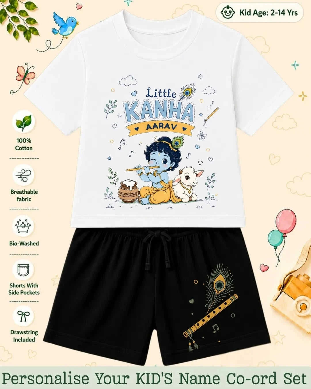 Divine Little One Custom Kid's Co-ord Set Swiftsoul