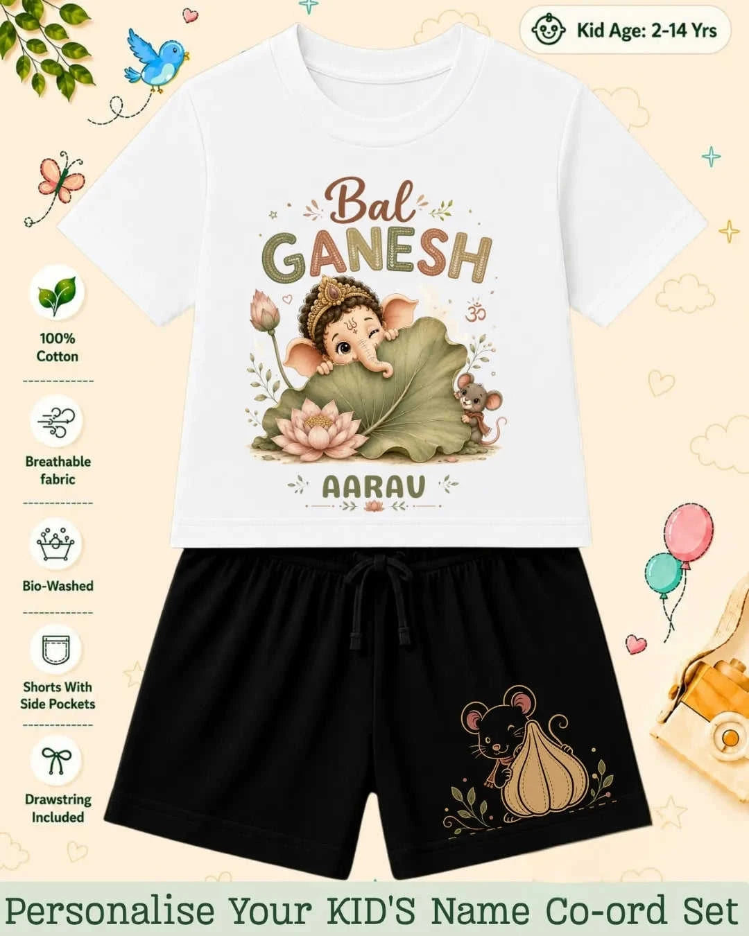 Divine Little One Custom Kid's Co-ord Set Swiftsoul