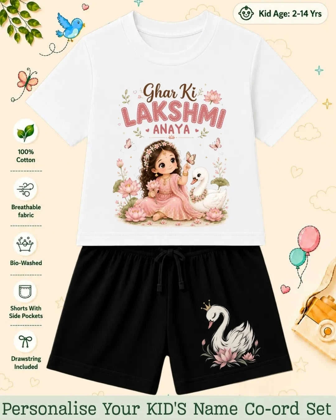 Divine Little One Custom Kid's Co-ord Set Swiftsoul