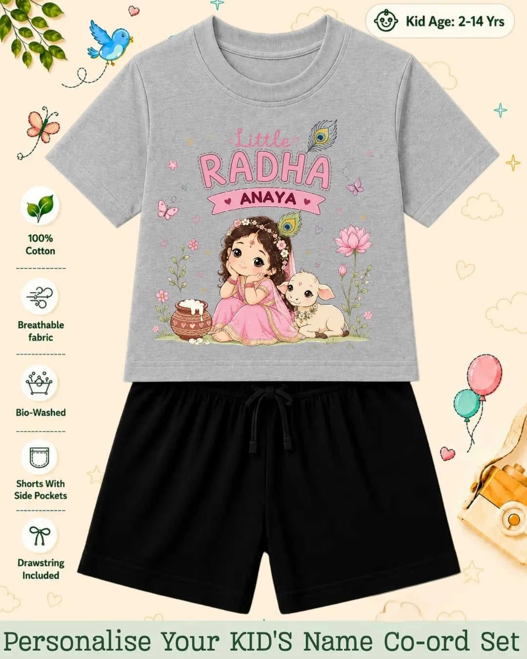 Divine Little One Custom Kid's Co-ord Set Swiftsoul