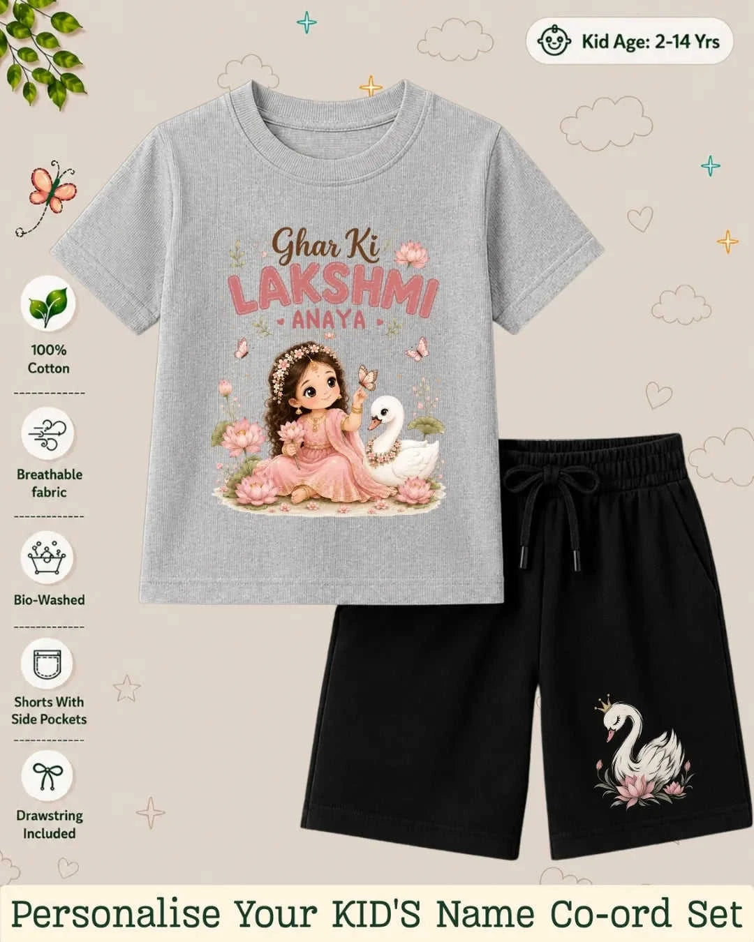Divine Little One Custom Kid's Co-ord Set Swiftsoul