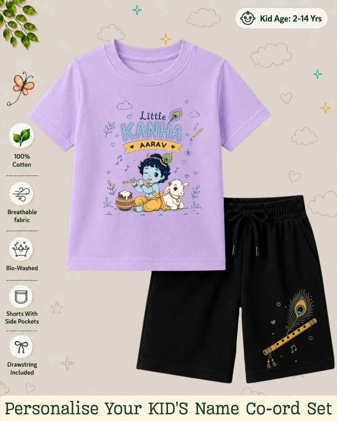 Divine Little One Custom Kid's Co-ord Set Swiftsoul