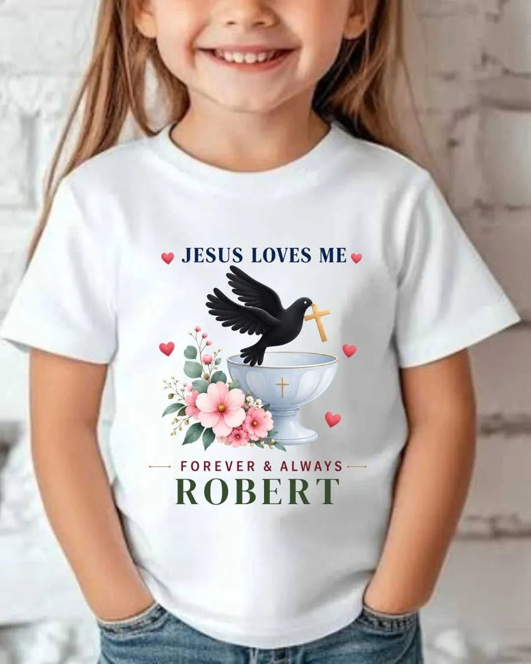 Faith & Blessings Custom Kid Cotton Tee Swiftsoul