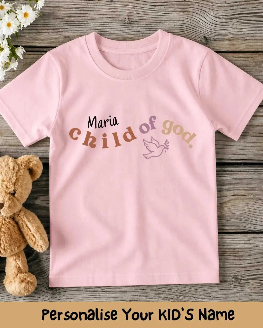 Faith & Blessings Custom Kid Cotton Tee Swiftsoul