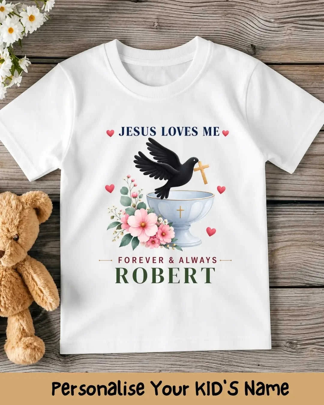 Faith & Blessings Custom Kid Cotton Tee Swiftsoul