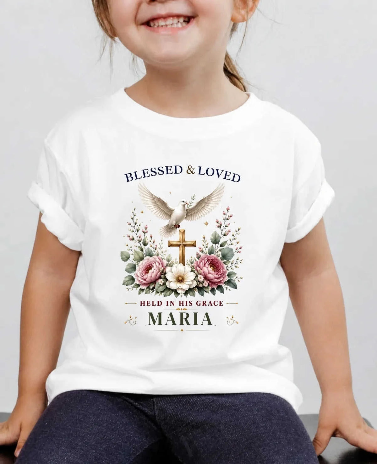 Faith & Blessings Custom Kid Cotton Tshirt Swiftsoul