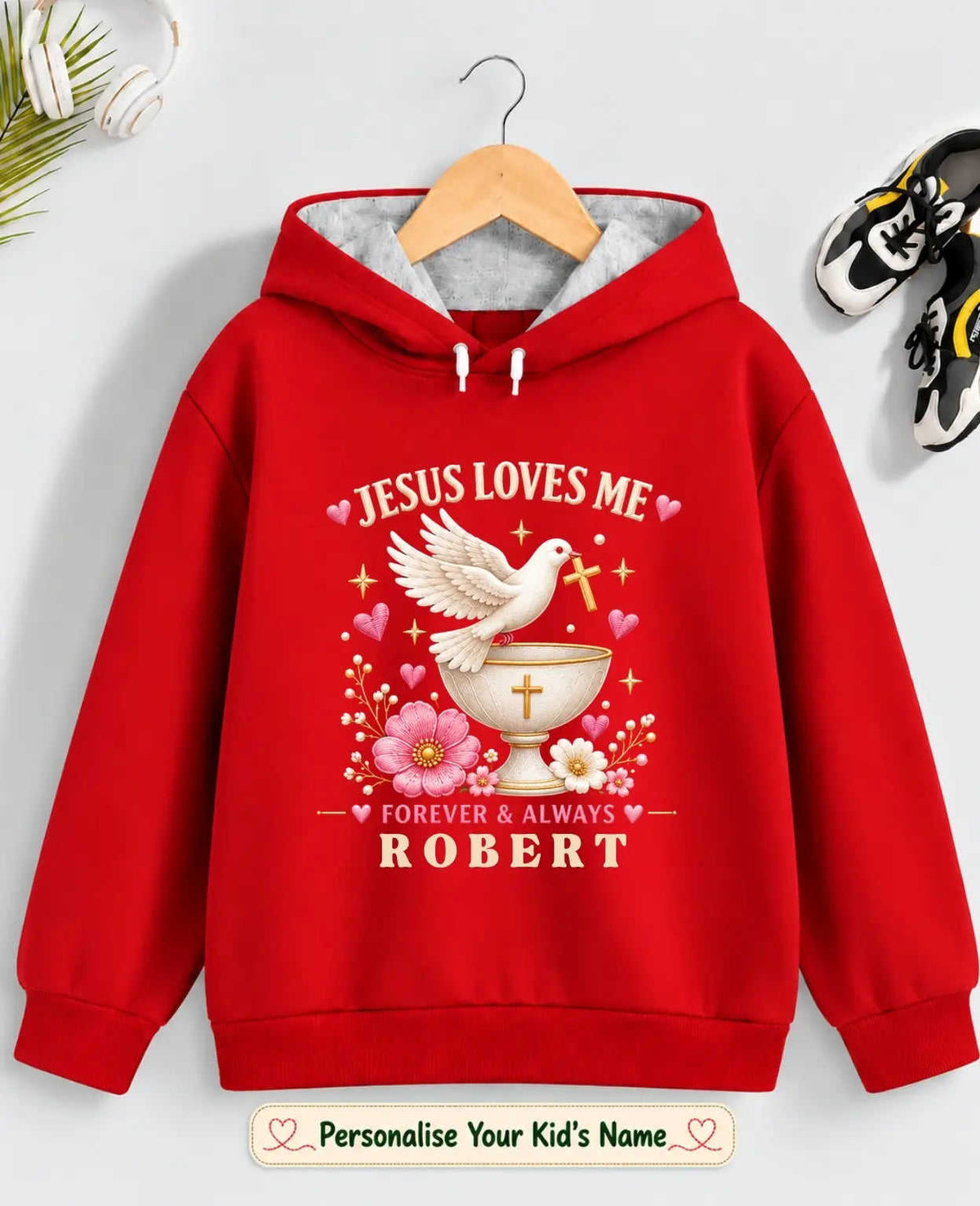 Faith & Blessings Kid Custom Cotton Hoodie Swiftsoul