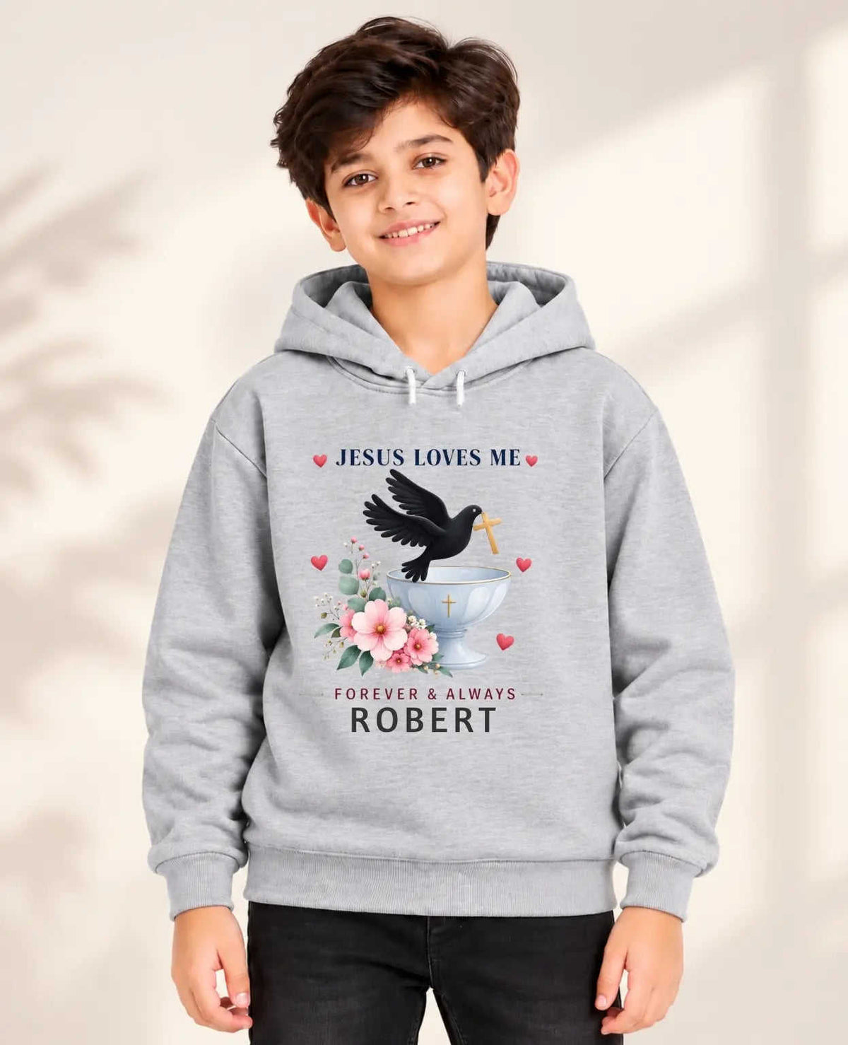 Faith & Blessings Kid Custom Cotton Hoodie Swiftsoul