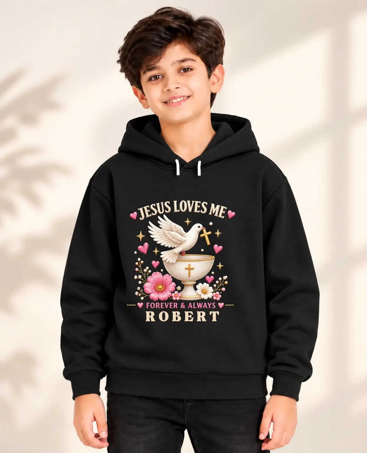 Faith & Blessings Kid Custom Cotton Hoodie Swiftsoul