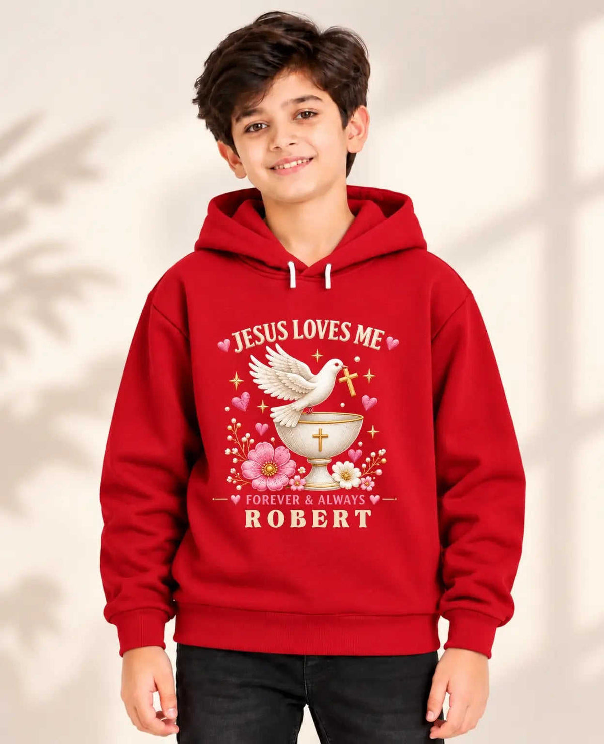 Faith & Blessings Kid Custom Cotton Hoodie Swiftsoul