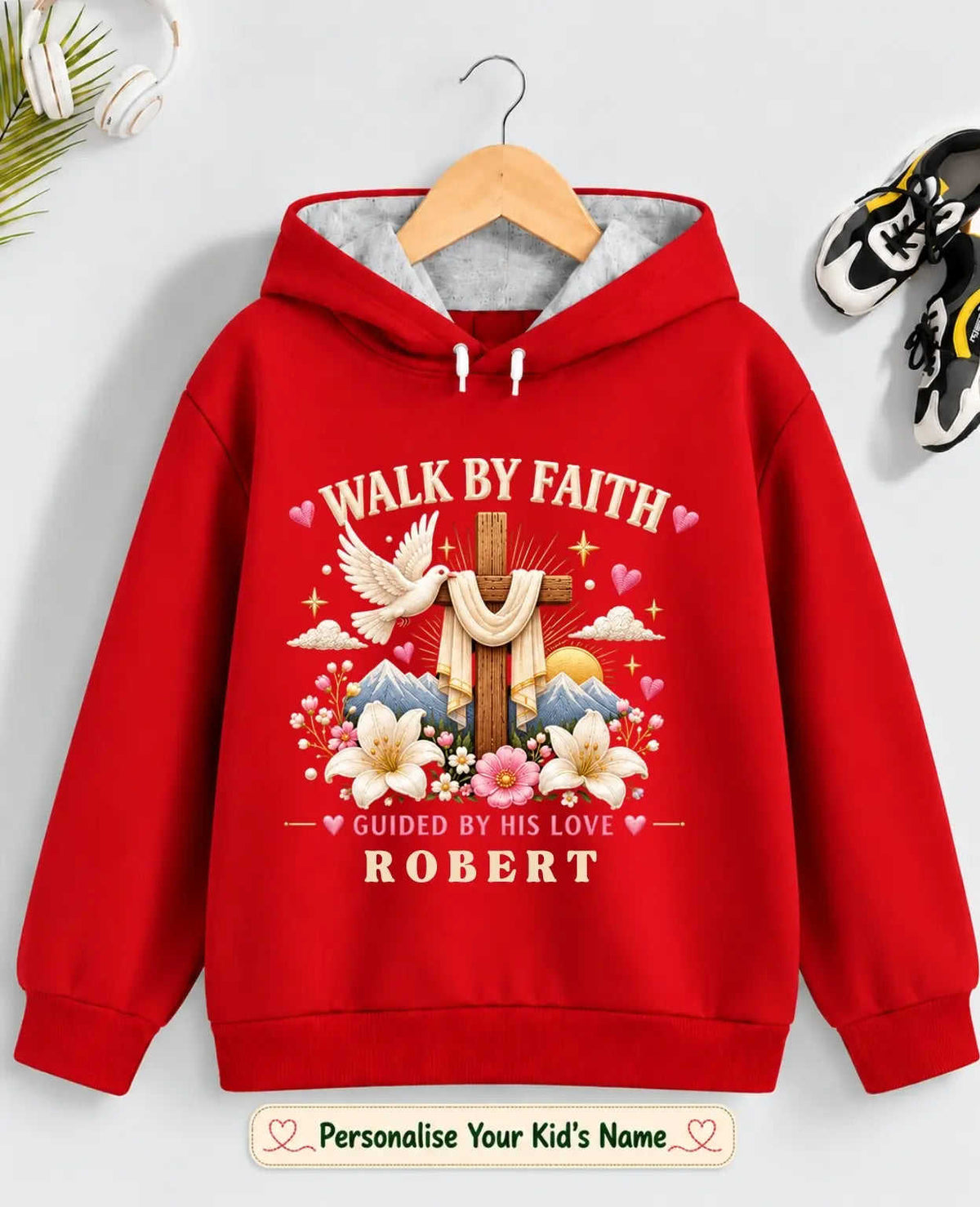 Faith & Blessings Kid Custom Cotton Hoodie Swiftsoul